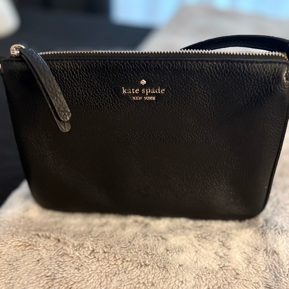 Kate Spade Black Leather Wristlet